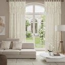 Ver imagem 2 de Cortina Sala Roseiral Renda 3,00 Larg X 1,80 Alt Marfim