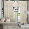 Cortina Sala Roseiral Renda 3,00 larg x 1,80 alt Marfim - 4