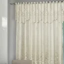 Ver imagem 7 de Cortina Renda Roseiral Sala Marfim 3,50 Larg X 2,20 Alt com Bando