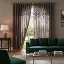 Ver imagem 6 de Cortina Sala Quarto 3,50 Larg X 2,20 Alt com Bando 0,60 cm Renda Ganache