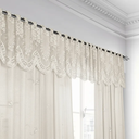 Ver imagem 3 de Cortina Renda Marfim com Bando 3,50 Larg X 2,20 Alt Quarto Sala