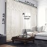 Cortina Renda Marfim Com Bando 3,50 larg x 2,20 alt Quarto Sala - 4