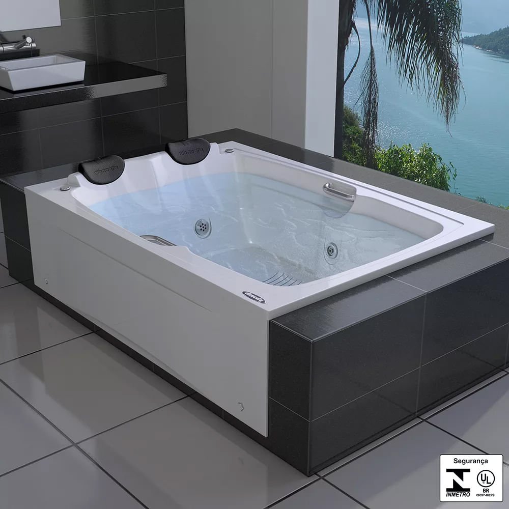 Banheira Almeria Dupla Albacete Premium 150x115x45 P Acrílico - 1