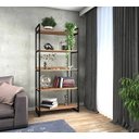 Ver imagem 6 de Estante Organizadora Estilo Industrial De Aço Preto Prateleiras