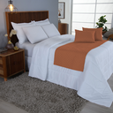 Ver imagem 5 de Kit 5 Pçs Peseira Cama Casal Queen Comfort Almofadas Cheias: Terracota