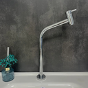 Ver imagem 7 de Torneira Banheiro Bica Alta Cromada Cuba de Apoio Sobrepor em Bancada Mesa Fc-133