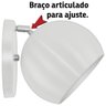 Kit 2 Arandelas Articuladas Retrô Bola Branco/Branco - 5