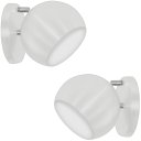 Ver imagem 1 de Kit 2 Arandelas Articuladas Retrô Bola Branco/Branco