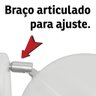 Kit 2 Arandelas Articuladas Retrô Bola Branco/Branco - 6