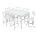 Ver imagem 1 de Mesa de Jantar Ditália com 6 Cadeiras JA-225 Cor:Branco