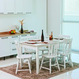 Mesa de Jantar Ditália com 6 Cadeiras JA-225 Cor:Branco - 3
