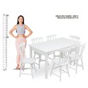 Ver imagem 6 de Mesa de Jantar Ditália com 6 Cadeiras JA-225 Cor:Branco