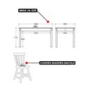 Ver imagem 5 de Mesa de Jantar Ditália com 6 Cadeiras JA-225 Cor:Branco