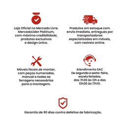 Mesa de Jantar Ditália com 6 Cadeiras JA-225 Cor:Branco - 10