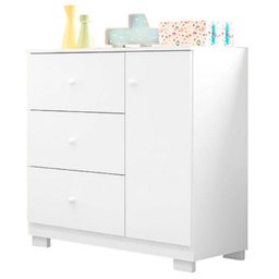 Berço Americano Lila com Cômoda Infantil Duda Branco Brilho – Phoenix Baby - 3