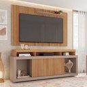 Ver imagem 2 de Kit Sofá Ferguile Genebra 3 Lugares Retrátil com Usb e Rack Painel Tv 65 New Oscar Caemmun