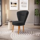 Ver imagem 1 de Cadeira Estofada para Mesa de Jantar Recepção Camarim Ergonômica Pés de Madeira Resistente