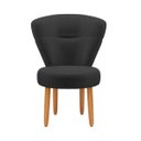 Ver imagem 5 de Cadeira Estofada para Mesa de Jantar Recepção Camarim Ergonômica Pés de Madeira Resistente