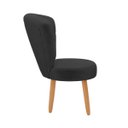 Ver imagem 6 de Cadeira Estofada para Mesa de Jantar Recepção Camarim Ergonômica Pés de Madeira Resistente