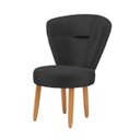 Ver imagem 2 de Cadeira Estofada para Mesa de Jantar Recepção Camarim Ergonômica Pés de Madeira Resistente