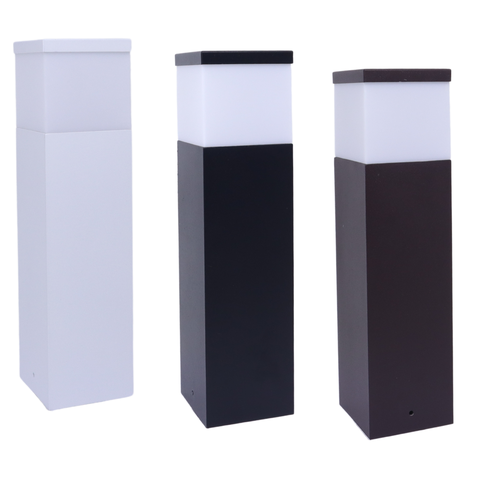 POSTE BALIZADOR 30 CM ALUMÍNIO CHÃO JARDIM PISO SOLO DECK:PRETO TEXRTURIZADO