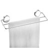 Suporte Duplo Porta Toalha 45CM Fixação sem Furar Parede Cromado Future - 2