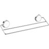 Suporte Duplo Porta Toalha 45CM Fixação sem Furar Parede Cromado Future - 1