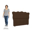 Ver imagem 5 de Cabeceira Casal King Cama Box 195cm Oregon I02 Bouclê Marrom - Mpozenato