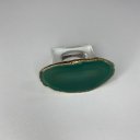 Ver imagem 3 de Porta Guardanapo Ágata Verde Com Borda Dourada