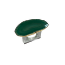 Ver imagem 2 de Porta Guardanapo Ágata Verde Com Borda Dourada