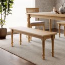 Ver imagem 4 de Banco de Madeira Maciça para Cozinha Varanda Gourmet 136cm Pés Torneados Lazuli F06 Freijó - Lyam de