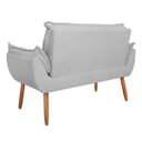 Ver imagem 3 de Sofá 2 Lugares Orgânico Bouclê Off White - Balaqui Decor Cor:cinza