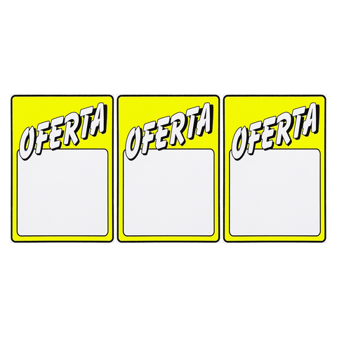 Combo 10 Placas de Sinalização Oferta 15x20 Acesso - P-19 F9e