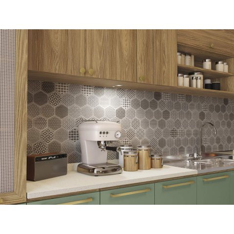 Armário de Cozinha Modulada Completa Reta 6 Peças 2,50m 274 Botanic Kappesberg
