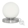 Luminária Abajur de mesa Globo Orby Escovado Base Redonda - 1
