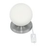 Luminária Abajur de mesa Globo Orby Escovado Base Redonda - 3