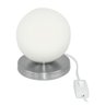 Luminária Abajur de mesa Globo Orby Escovado Base Redonda - 2