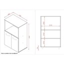Ver imagem 3 de Armário Multiuso Nésia 2 Portas Cozinha Mb1 Cor Savana Off White Pc