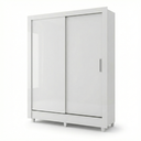 Ver imagem 3 de Guarda Roupa Solteiro 2 Portas de Correr e 2 Gavetas Roma Branco