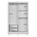 Ver imagem 5 de Guarda Roupa Solteiro 2 Portas de Correr e 2 Gavetas Roma Branco
