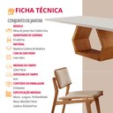 Ver imagem 6 de Sala de Jantar Mesa Ane 220cm Tampo Laqueado com Vidro Canto Moeda e 8 Cadeiras Eva