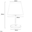 Ver imagem 3 de Abajur Eros Dome Floral Prata Base Redonda