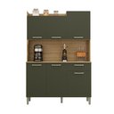 Ver imagem 3 de Armário de Cozinha Completa Genova 6 Portas 1 Gaveta - Freijó / Preto