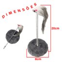 Ver imagem 5 de Arranhador Gato Pet Ratinho Guizo Mola Animal de Estimaçao Felino Brinquedo Interativo Lazer Diversa