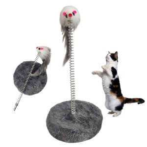 Arranhador Gato Pet Ratinho Guizo Mola Animal de Estimaçao Felino Brinquedo Interativo Lazer Diversa