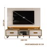 Painel para Tv com Bancada até 75 Polegadas com Led Off White Freijó Harmony Jm Móveis - 4