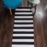 Passadeira de Algodão Listras Preto e Branco 70x180cm - 3