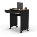 Ver imagem 1 de Mesinha Home Office Notebook Compacta 0,70cm: Preto/freijó
