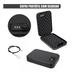 Cofre para Pistola Pc95c 1,4 Litros 1,3 Kg Segredo - Tssaper Cor Preto - 2