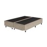 Base Cama Box Bipartido Casal Suede Bege 40x138x188 - 1